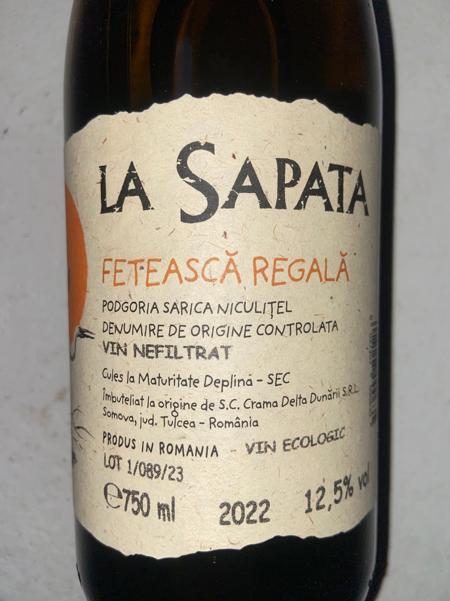 La Sapata Feteascā Regalā - Vinskabt