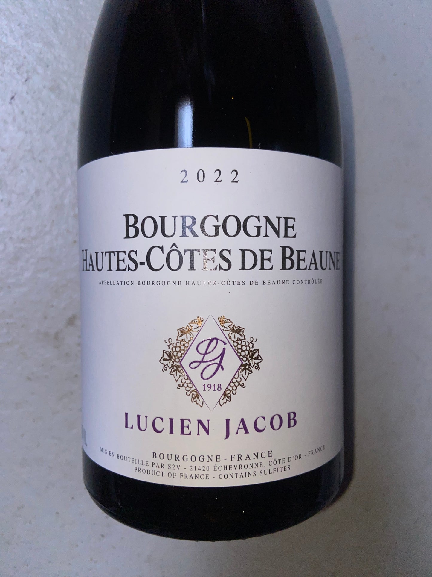 Lucien Jacob, Bourgogne Hautes-Côtes de Beaune - Vinskabt