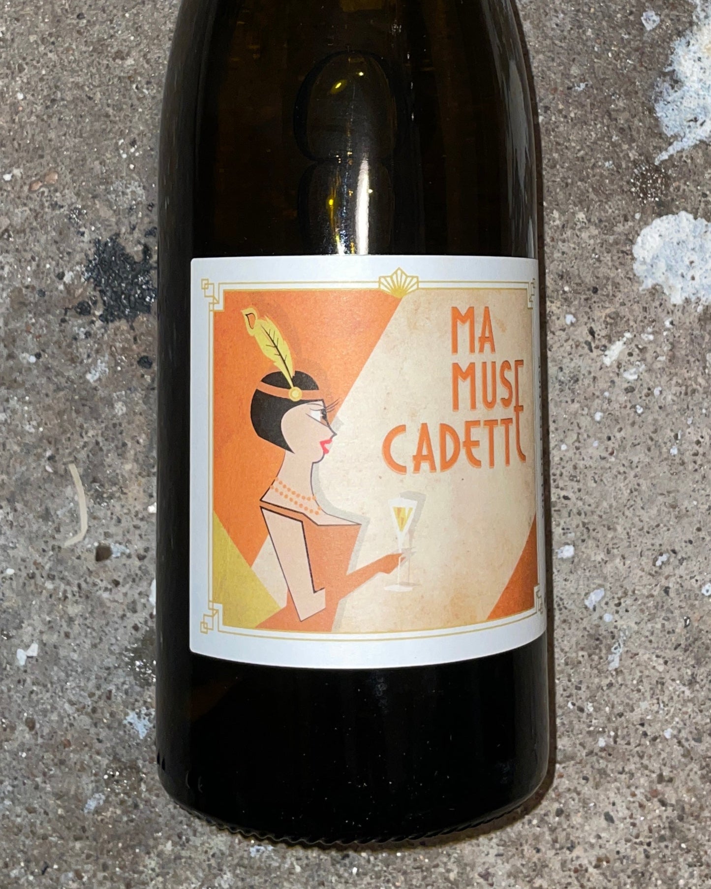 Domaine Jocelyn Staderoli, Ma Muse Cadette Orange, fransk økologisk hvidvin med skindkontakt, også kaldet orangevin - naturvin, nærbillede
