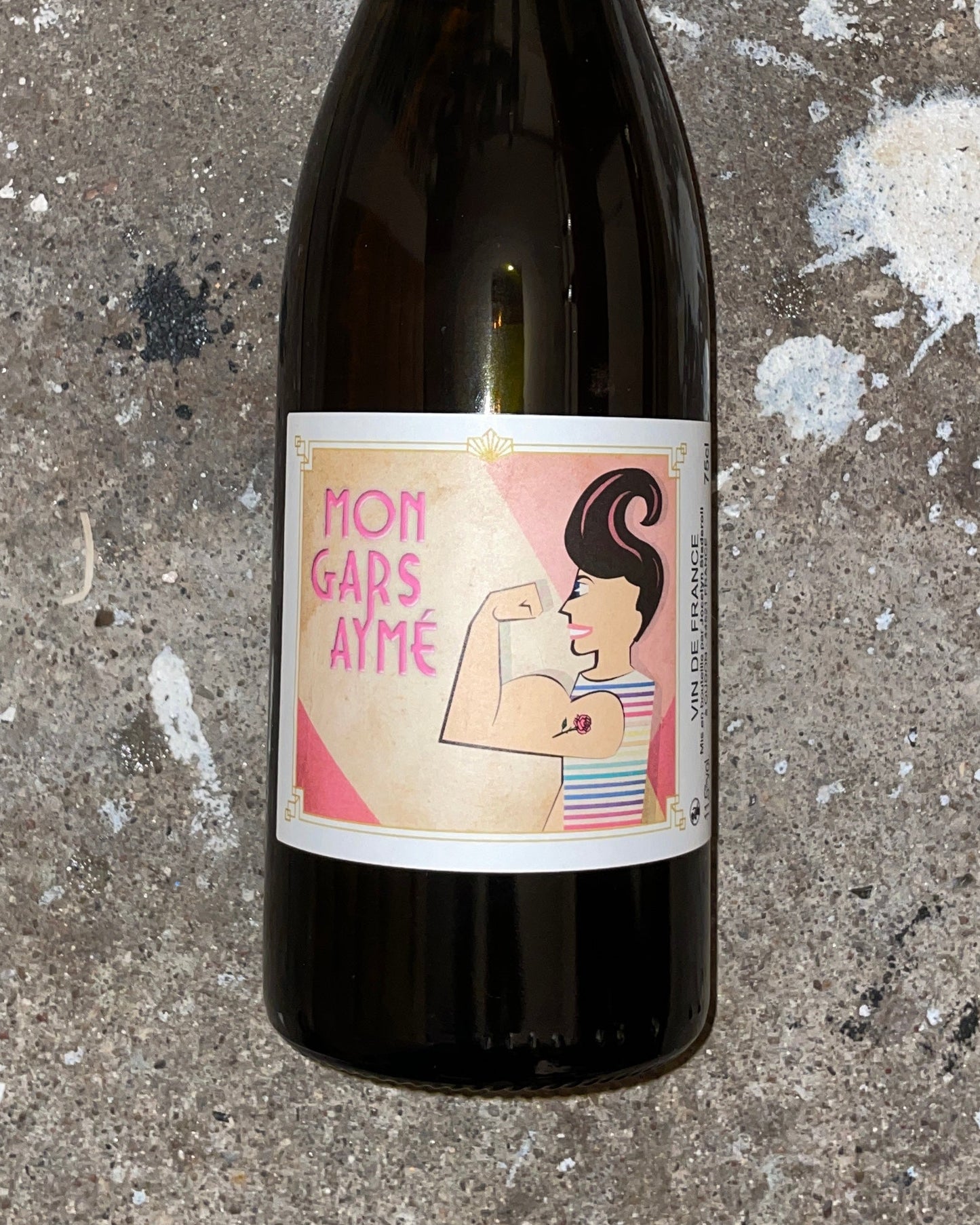 Domaine Jocelyn Staderoli, Mon Gars Aymé Rosé, fransk økologisk rosé fra Loire, lavet på 100% Gamay - naturvin, nærbillede.