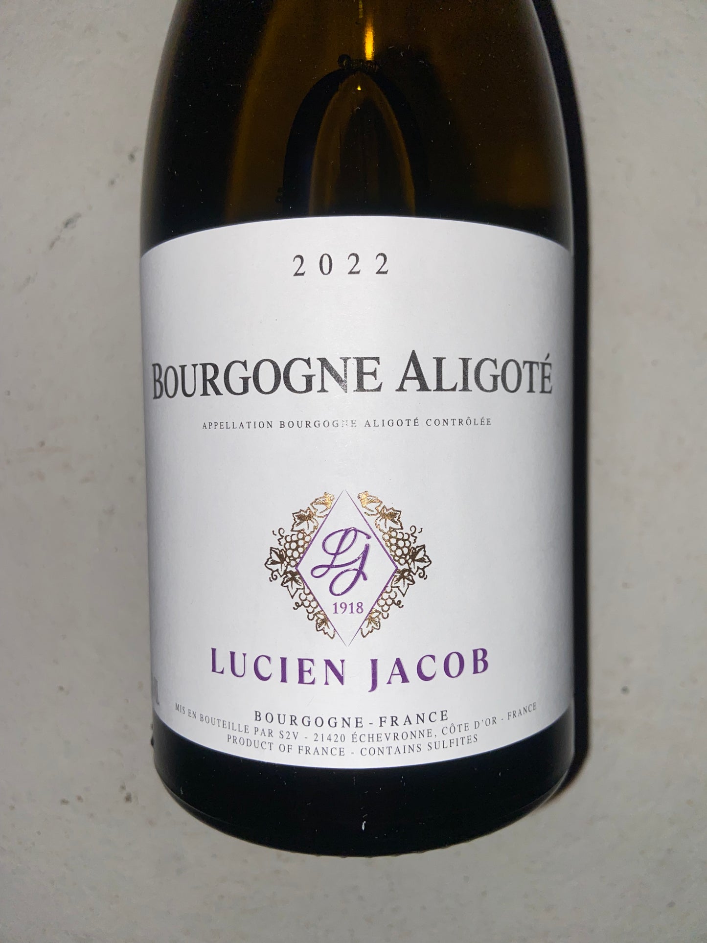 Lucien Jacob, Bourgogne Aligoté - Vinskabt