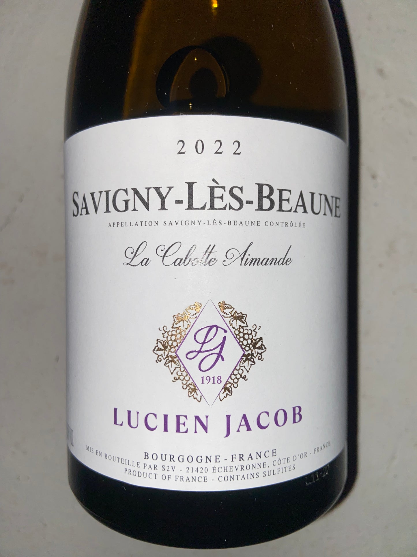 Lucien Jacob, Savigny-Lés-Beaune "La Cabotte Amandé" - Vinskabt